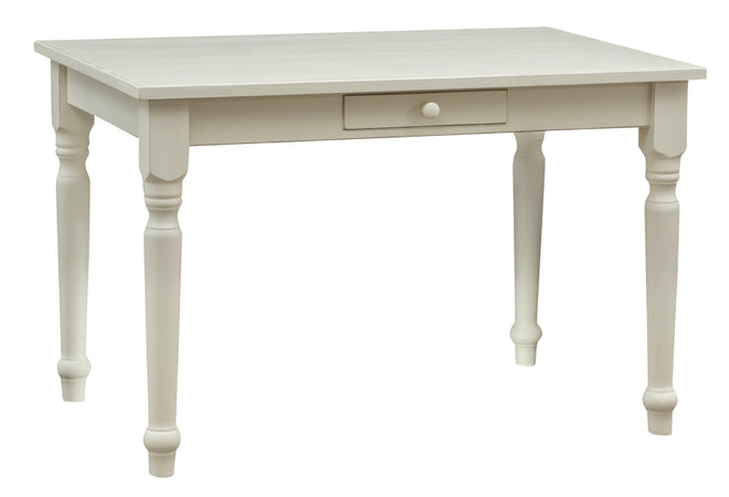 Biscottini Tavolo Scrittoio Country Biscottini Legno Tiglio Bianco Anticato 120x80x80 Italy