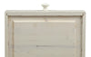 Biscottini Tavolo scrittoio Country in legno massello di tiglio finitura bianca anticata L120xPR80xH80 cm. Made in Italy