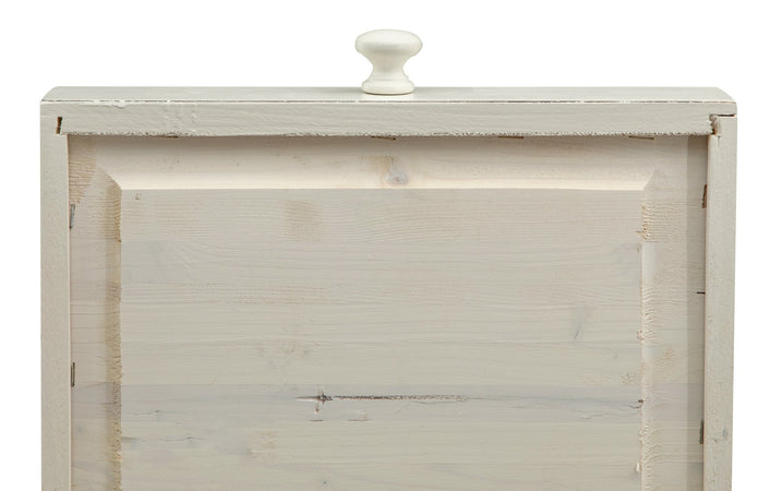 Biscottini Tavolo scrittoio Country in legno massello di tiglio finitura bianca anticata L120xPR80xH80 cm. Made in Italy