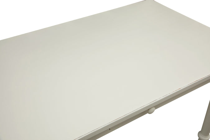 Biscottini Tavolo Scrittoio Country Biscottini Legno Tiglio Bianco Anticato 120x80x80 Italy