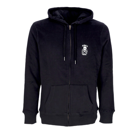 C1RCA Felpa Cappuccio Zip Uomo Lopez 50 Zip Hood Black/white da uomo