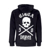 C1RCA Felpa Cappuccio Zip Uomo Lopez 50 Zip Hood Black/white da uomo