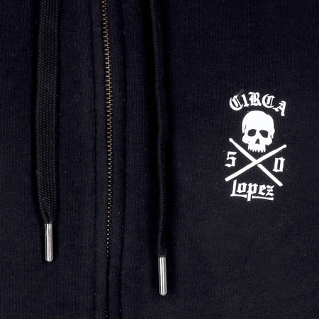 C1RCA Felpa Cappuccio Zip Uomo Lopez 50 Zip Hood Black/white da uomo