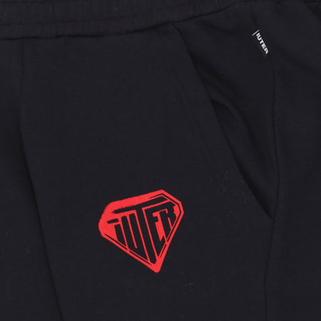 IUTER Pantalone Tuta Felpato Uomo Stencil Sweatpant Black da uomo