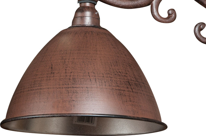 Biscottini Lampada non elettrificata a muro in ghisa L42xPR27,5xH60 cm finitura ruggine anticata