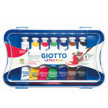 Box 7 Tubetti Tempera 12Ml Giotto Tubo 4 Assortito