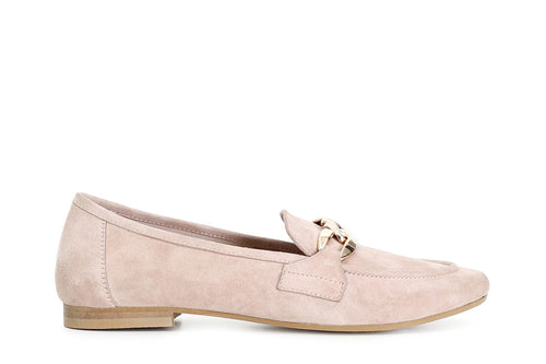 MOCASSINO IN PELLE SCAMOSCIATACON CATENA