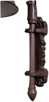Biscottini Lampada non elettrificata a muro in ghisa L42xPR27,5xH60 cm finitura ruggine anticata