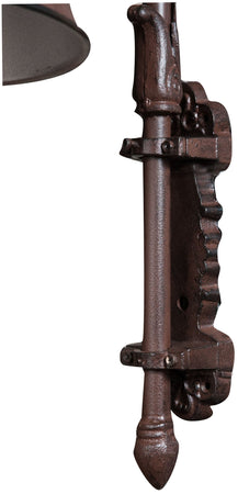 Biscottini Lampada non elettrificata a muro in ghisa L42xPR27,5xH60 cm finitura ruggine anticata