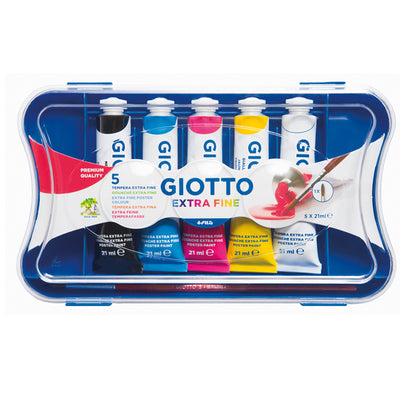Box 5 Tubetti Tempera 21Ml Giotto Tubo 7 Assortito