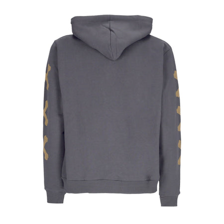 PHOBIA Felpa Leggera Cappuccio Uomo Cross Bones Hoodie Grey/beige da uomo