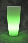 VASO HOME LIGHT TONDO IN RESINA CM.33X33X70 COLORI BIANCO GHIACCIO O VERDE