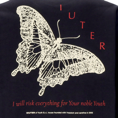 IUTER Felpa Girocollo Uomo Butterfly Crewneck Black da uomo