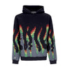 OCTOPUS Felpa Cappuccio Uomo Sound Wave Hoodie Black da uomo