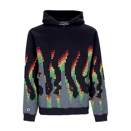 OCTOPUS Felpa Cappuccio Uomo Sound Wave Hoodie Black da uomo
