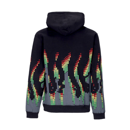 OCTOPUS Felpa Cappuccio Uomo Sound Wave Hoodie Black da uomo
