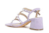 SANDALO IN PELLE SCAMOSCIATA CON BORCHIE