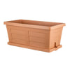 VASO FIORIERA RETTANGOLARE EFFETTO LEGNO CM. 100X44X40H BAMA CON SOTTOVASO