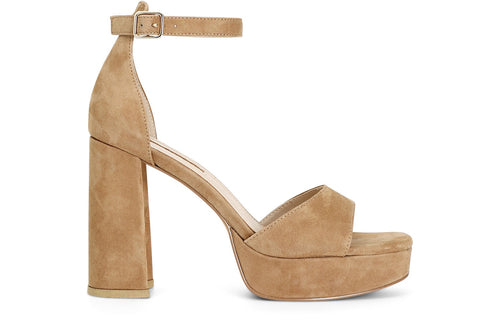 SANDALO IN PELLE SCAMOSCIATA CON TOPPONE