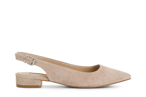 SCARPE IN PELLE SCAMOSCIATA APERTE DIETRO