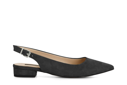 SCARPE IN PELLE SCAMOSCIATA APERTE DIETRO