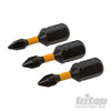 3 pz Punte inserti S2 ad impatto a taglio per cacciavite avvitatori in acciaio Triton