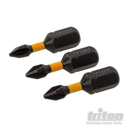 3 pz Punte inserti S2 ad impatto a taglio per cacciavite avvitatori in acciaio Triton