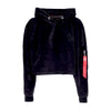 ALPHA INDUSTRIES Felpa Leggera Cappuccio Corta Donna Frottee Hoodie Cos Wmn Black da donna