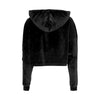 ALPHA INDUSTRIES Felpa Leggera Cappuccio Corta Donna Frottee Hoodie Cos Wmn Black da donna