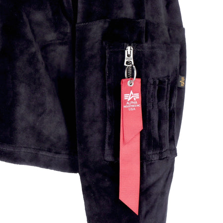 ALPHA INDUSTRIES Felpa Leggera Cappuccio Corta Donna Frottee Hoodie Cos Wmn Black da donna