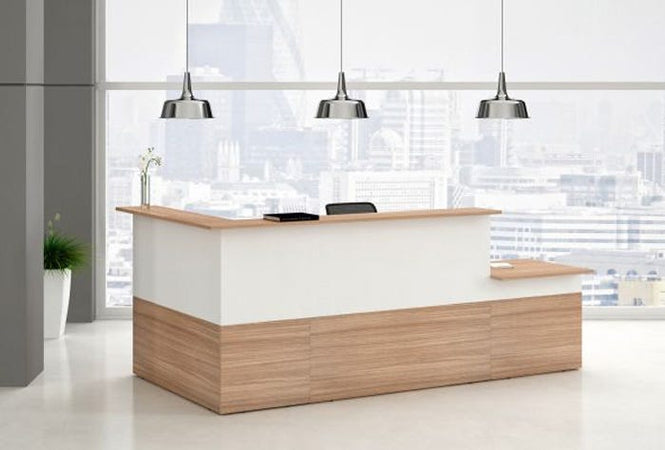 Reception in melaminico modulo singolo con scrivania inclusa cm. 140X76,1X117H
