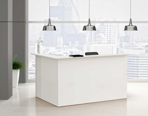 Reception in melaminico modulo singolo con scrivania inclusa cm. 140X76,1X117H