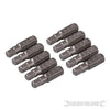 Punte in acciaio cromo vanadio con codolo esagonale 1/4 a taglio - PH - PZ - esagonale - T Silverline