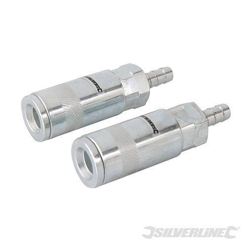 Set di accoppiatori rapidi per tubi a aria compressa Silverline 2 pezzi - Eternal Brico