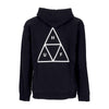 HUF Felpa Cappuccio Uomo Essentials Tt P/o Hoodie Black da uomo