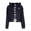 Adidas Felpa Leggera Cappuccio Corta Donna Always Original Laced Hoodie Black da donna