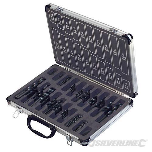 Kit Punte inserti Jobber HSS-R in acciaio Silverline per trapano 170 pezzi - Eternal Brico