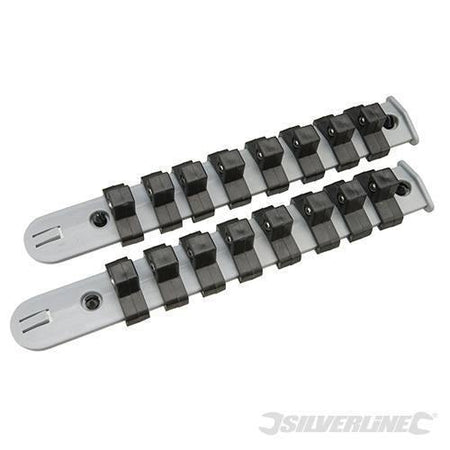 Set di supporti plastica per bussole a parete Silverline ordine posizione 2pz Silverline