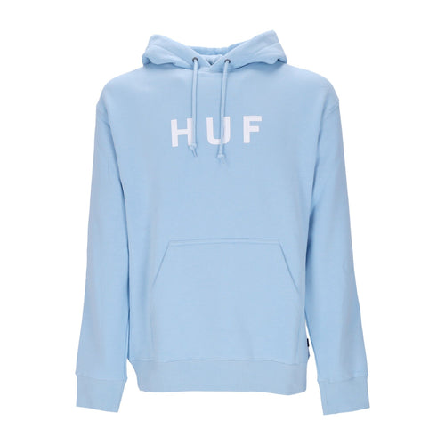 HUF Felpa Cappuccio Uomo Essentials Og Logo P/o Hoodie Light Blue da uomo