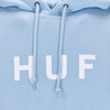 HUF Felpa Cappuccio Uomo Essentials Og Logo P/o Hoodie Light Blue da uomo
