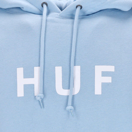 HUF Felpa Cappuccio Uomo Essentials Og Logo P/o Hoodie Light Blue da uomo