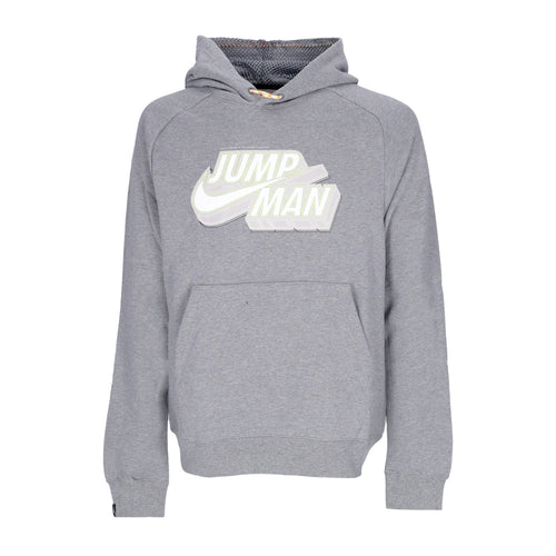 JORDAN Felpa Leggera Cappuccio Uomo Jumpman Fleece Pullover Hoodie Carbon Heather da uomo