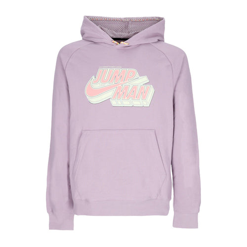 JORDAN Felpa Leggera Cappuccio Uomo Jumpman Fleece Pullover Hoodie Plum Fog da uomo