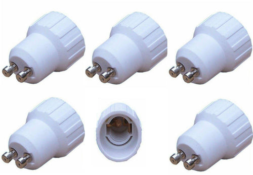 1 ADATTATORE RIDUTTORE PER LAMPADINE DA GU 10 A E 14