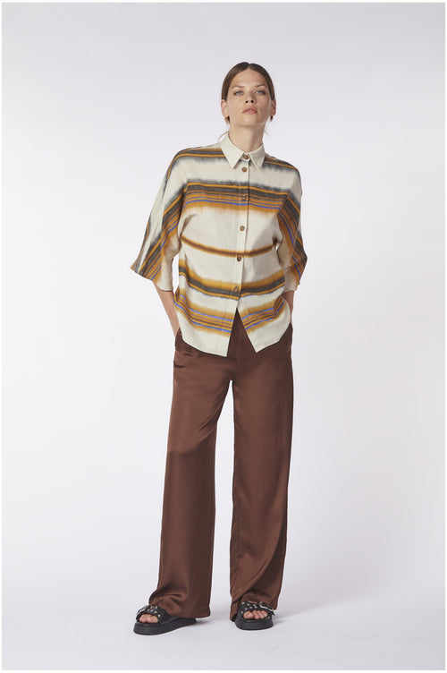 CAMICIA STAMPATA CON CULISSE DIETRO