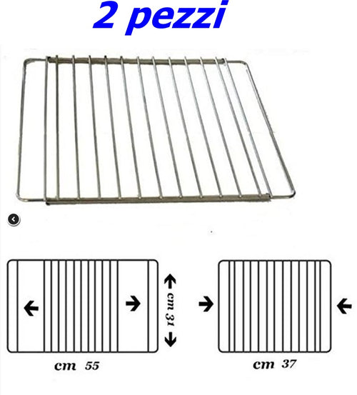 2 GRIGLIE FORNO CUCINA / FRIGO UNIVERSALE REGOLABILE DA 37 A 58 CM MEDIA 2 PZ