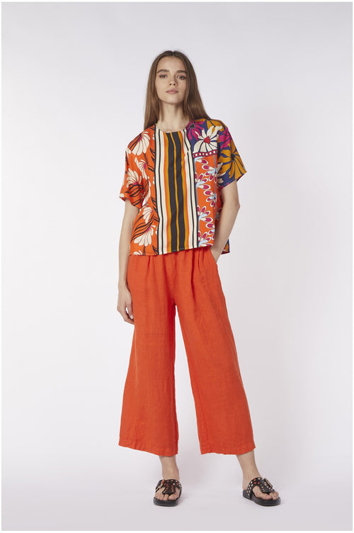 TOP MEZZA MANICA STAMPATO