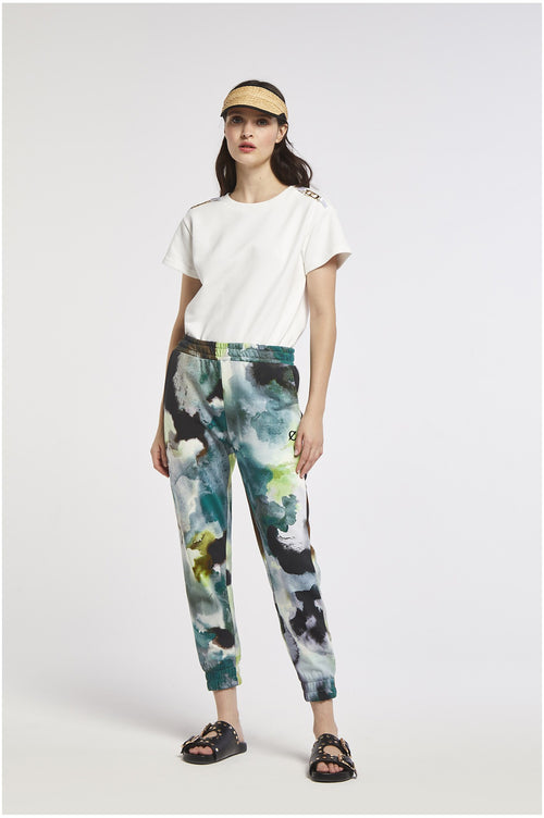 PANTALONE FELPA STAMPATO