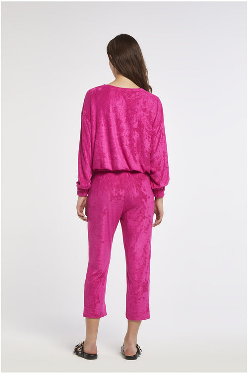 FELPA IN SPUGNA CON RICAMO