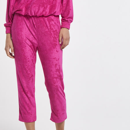 PANTALONE IN SPUGNA CON RICAMO